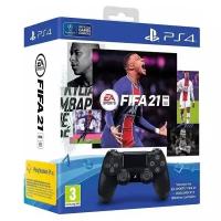 Геймпад Sony DualShock 4 V2 Black (чёрный) + Игра FIFA 21 (CUH-ZCT2EX)