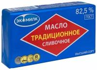 Масло сливочное Экомилк Традиционное 82.5%, 180г