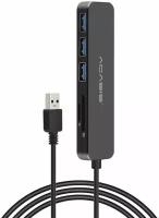 Хаб USB Acasis AB3-CL42 USB3.0 to 3 USB3.0 + TF/Memory Card, черный