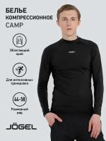 Футболка компрессионная с длинным рукавом Jögel Camp Performdry Top Ls, черный/белый размер M