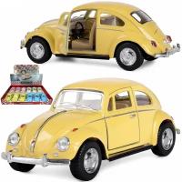 Металлическая машинка игрушка 1:32 «1967 Volkswagen Classical Beetle (Пастельные цвета)» инерционная / Желтый