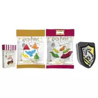 Конфеты Jelly Belly Гарри Поттера Bertie Bott's 35 гр. + Мармелад Magical Sweets 59 гр. + Мармелад Jelly Slugs 59 гр. + Конфеты Эмблема факультета Пуффендуй 28 гр. (4 шт.)