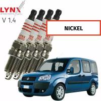 Свечи зажигания Fiat Doblo (1) / Фиат Добло 2005 2006 2007 2008 2009 V1.4 350 A1.000 / никель, 4шт LYNXauto