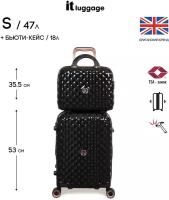 Комплект: чемодан и бьюти-кейс it luggage/ручная кладь S+бьюти-кейс/47л+18л/поликарбонат