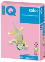 Бумага цветная IQ color большой формат (297х420 мм), А3, 160 г/м2, 250 л, пастель, розовая, PI25