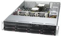 Шасси серверное Supermicro SuperServer 2U 620P-TRT noCPU(2)3rd GenScalable/TDP 270W/no DIMM(16)/ SATARAID HDD(8)LFF/6xLP, M2/2x