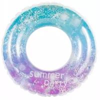 Пляжный надувной круг с блестками Hello Summer 60 см