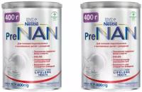 Молочная смесь Nestle preNAN для недоношенных и маловесных детей, с рождения, 400 г 2 шт