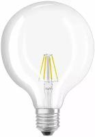 Лампа светодиодная OSRAM LS PARATHOM GLOBE125 GL CL 60 6,5W/827 ( =60W) 220-240V E27 филаментная