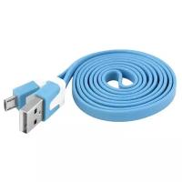 USB кабель Legend плоский micro USB, 1м, голубой