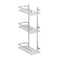 Полка для ванной комнаты прямая ES065 3 яруса 25*12*46 хром