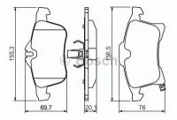 Колодки дисковые передние для opel meriva 1.4-1.7dti 03 Bosch 0986424707