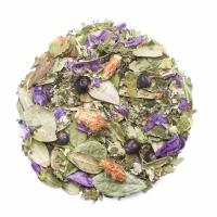 Травяной чай "Лесной", вкусный, для бани, Алтай,почки сосны, мята, смородина, малина, брусника, мальва, зверобой, можжевельник, арония 100 гр