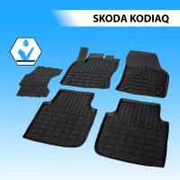 Комплект ковриков в салон RIVAL 65105001 для Skoda Kodiaq с 2017 г., 5 шт. черный