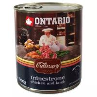 Влажный корм для собак Ontario Culinary Minestrone, курица, ягненок 800г