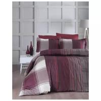 Сатиновое постельное белье Roxy бордовый Doco (бордовый), 1,5 спальный