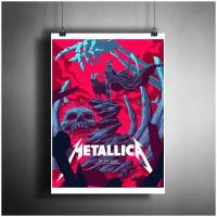 Постер плакат для интерьера "Музыка: Американская рок-группа Metallica (Металлика)"/ Декор дома, офиса, комнаты A3 (297 x 420 мм)