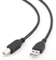 Кабель USB2.0 Am-Bm Cablexpert CCP-USB2-AMBM-6 Pro экран - 1.8 метра, чёрный