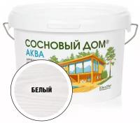 Сосновый ДОМ аква Декоративный деревозащитный антисептик белый (2,5л)