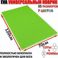 Придверный коврик EVA соты в прихожую для обуви / ковер ЕВА входной лоток под обувь на пол перед дверью / грязезащитный / ковролин ЭВА на резиновой, резиновый поддон для сушки обуви в прихожей универсальный kovrik / размер см 120 х 70