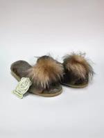 Тапочки ОвчинаТорг, размер 36, коричневый