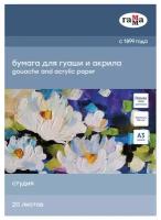 Папка для гуаши и акрила 20л, А3, Гамма "Студия", 180г/м2