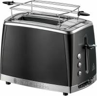 Тостер Russell Hobbs 26150-56, мощность - 1550 Вт, кол-во тостов - 2, кол-во режимов - 6, поддон для крошек, размораживание, черный