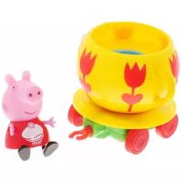 Фигурка Intertoy Peppa Pig Каталка Чашка с фигуркой Пеппы 30398