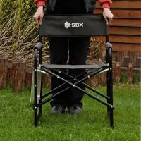 Кресло складное со столиком туристическое SBX SK-04, выдерживает нагрузку до 120 кг, цвет Хаки