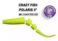 Силиконовые приманки Crazy Fish Polaris 3" 24-68-6-6, Кальмар, 8 шт