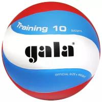 GALA Мяч волейбольный GALA Training 10 р. 5, синт. кожа ПУ, клееный, бут. кам, бел-гол-красн