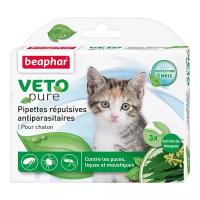 Beaphar капли от блох и клещей Veto pure для котят и кошек 3 шт. в уп