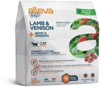 Сухой корм для кошек Alleva Holistic Lamb & Venison + Hemp & Ginseng 0,4 кг