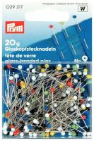Булавки со стеклянной головкой (сталь) разноцветные, 20г 0,60 х 30мм Prym, 029217