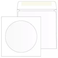Конверты Белый CD декстрин 125х125 окно d100мм 3 уп. по 25 шт. 4573