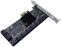 PCIe SATA Adapter Card with 20 Port SATA III 6Gbps, PCIe 3.0 X1