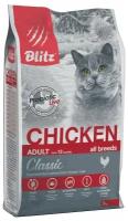 Сухой корм для кошек Blitz Classic Chicken Adult Cats All Breeds Курица 10 кг