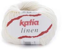 Пряжа Linen Katia, 50гр/112м 53% Хлопок,47% Лен, цвет 03 экрю, 1 моток