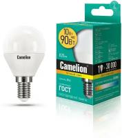 Лампа CAMELION Е14 10Вт 3000K 830Лм LED10-G45/830/E14 13565, светодиодная, теплый белый, шар