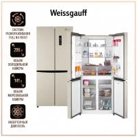 Холодильник Weissgauff WCD 450 Be NoFrost Inverter, бежевый
