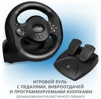 Руль Sven GC-W300 (SV-017934) USB, PC, 10кн. + 2 педали, виброотдача, джойстик, черный