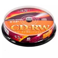 Носители информации CD-RW, 4x-12x, VS, Cake/10, VSCDRWCB1001