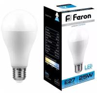 Лампа светодиодная Feron E27 25W 6400K Шар Матовая LB-100 25792