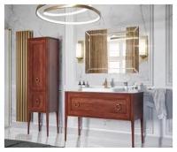 Bagno Piu Тумба напольная 119*83*44,5 цвет NOCE OPACO+столешница керамогранит CARRARA 120*1*46,5+керамическая раковина + ручки золото