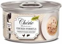 Влажный корм для кошек Pettric Cherie CHICKEN FORMULA, курица с куриной печенью, 80 г, 1 шт