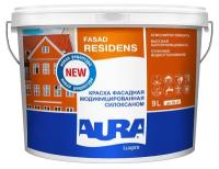 Краска акриловая фасадная AURA Luxpro Residens база TR 9л бесцветная, арт.4810149010367
