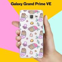 Силиконовый чехол на Samsung Galaxy Grand Prime VE Коты-русалки / для Самсунг Галакси Гранд Прайм ВЕ Дуос