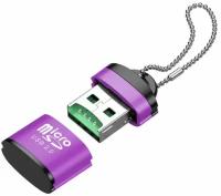 картридер Microsd с usb адаптер микросд фиолетовый