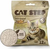 Наполнитель д/кошачьих туалетов Cat Step Tofu Original 12L, растительный комкующийся