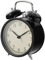 Часы настольные ИКЕА ДЭКАД черный 14 см 10 см светлый 6 см